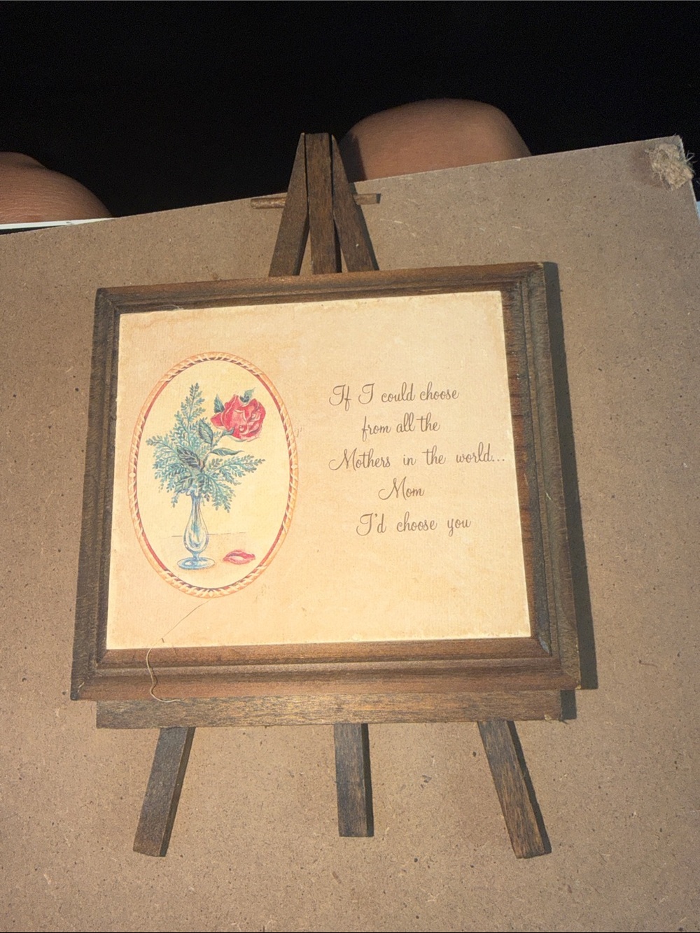 vintage framed decorative art plaque